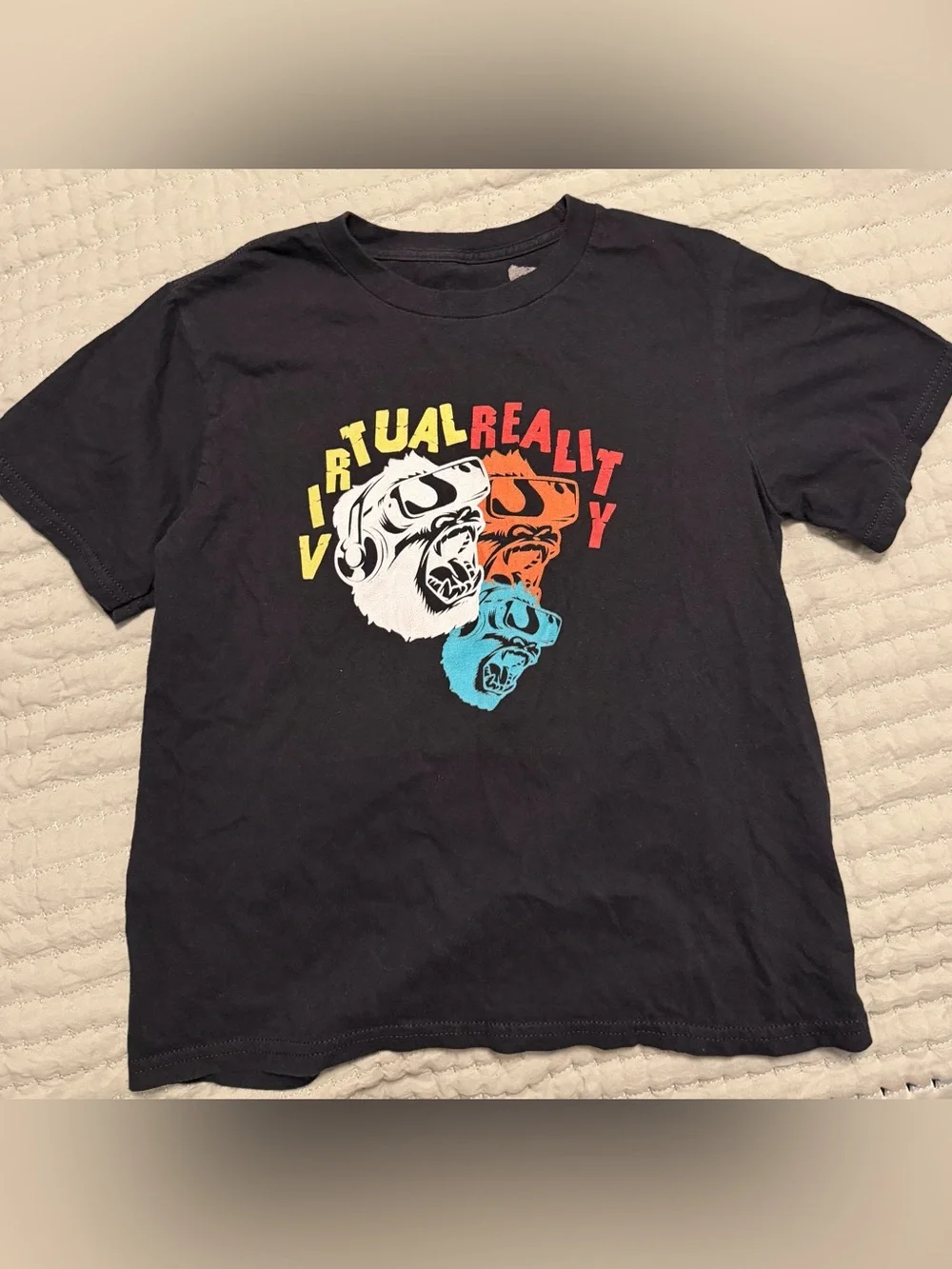 Kids Black 'Virtual Reality' Graphic Tee